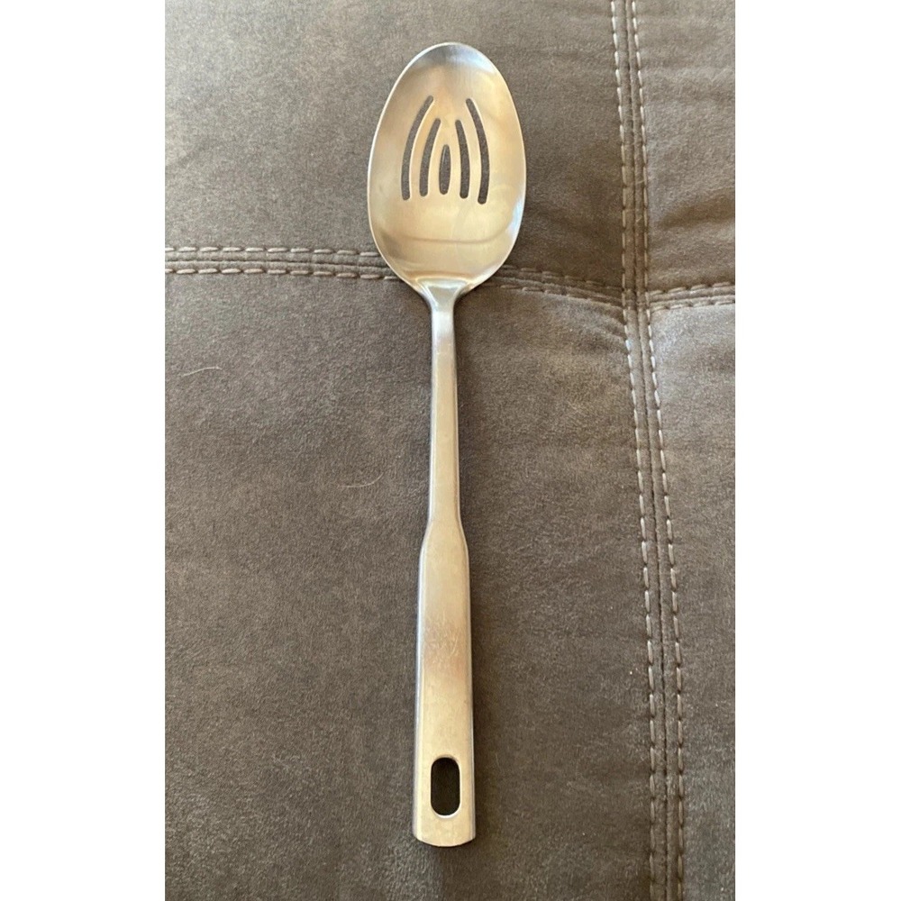 Vintage Large Slotted Spoon Rostfrei Inox Heavy Duty 18/8 Stainless Steel 12.5"